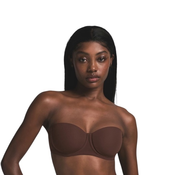 SKIMS Other - SKIMS Fits Everybody Strapless Bra Espresso Brown 36D NWT